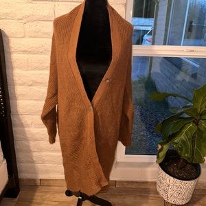 Brown knit cardigan